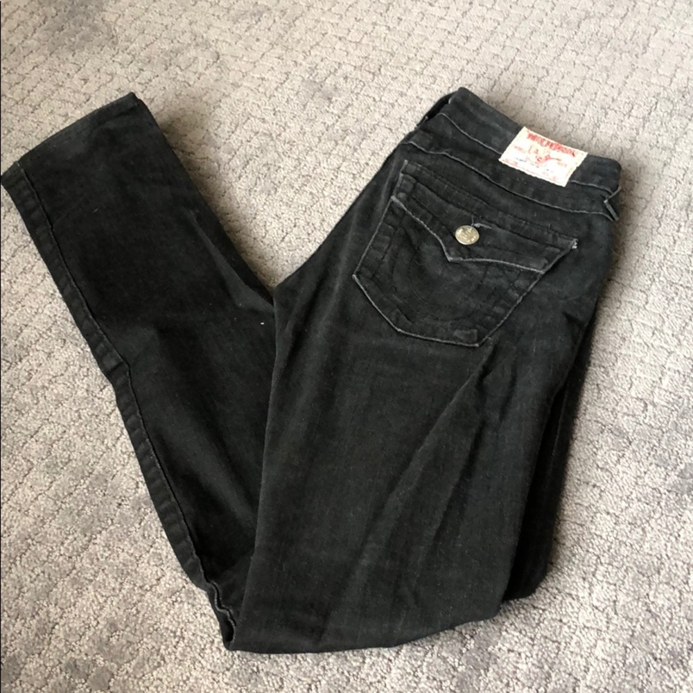 True Religion black skinny jeans size 26
